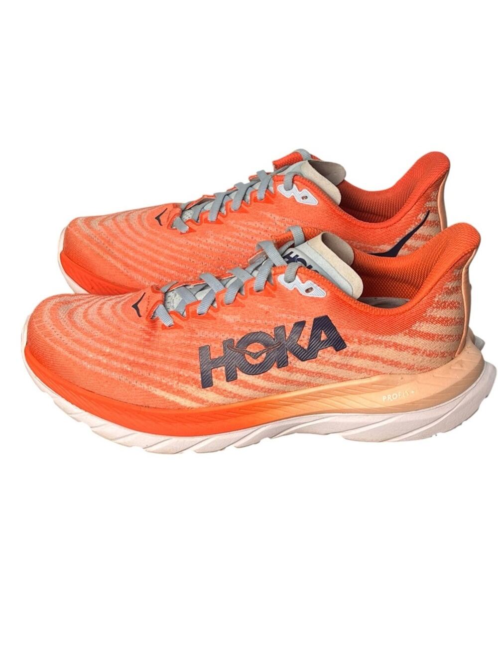 HOKA One One Mach 5 Running Shoes Womens 8.5 Orange Camellia Peach Sneakers